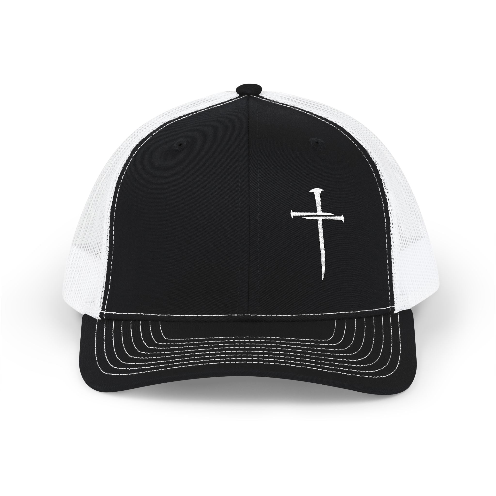 Minimalist Nail Cross Richardson Snapback Hat