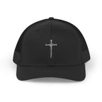 White Anchor Cross  Snapback Hat