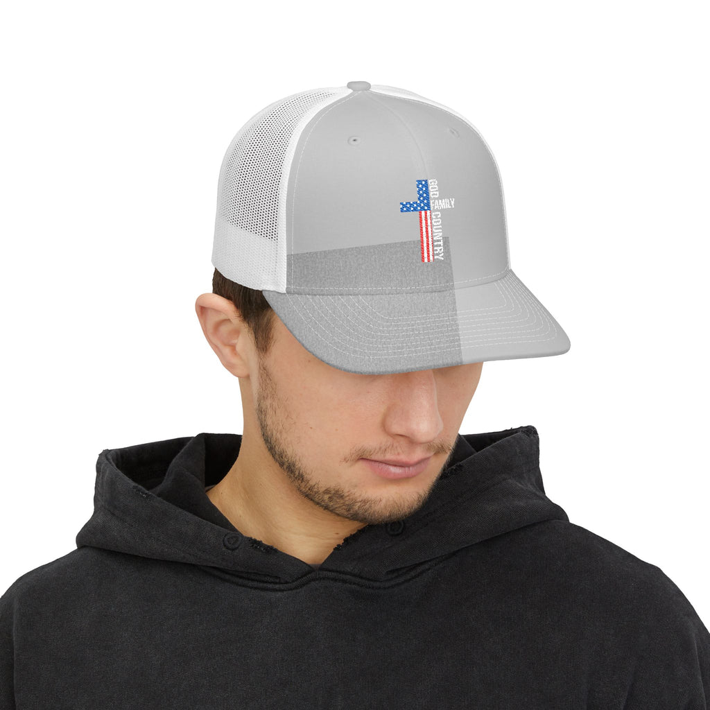 God, Family, Country Richardson Snapback Hat