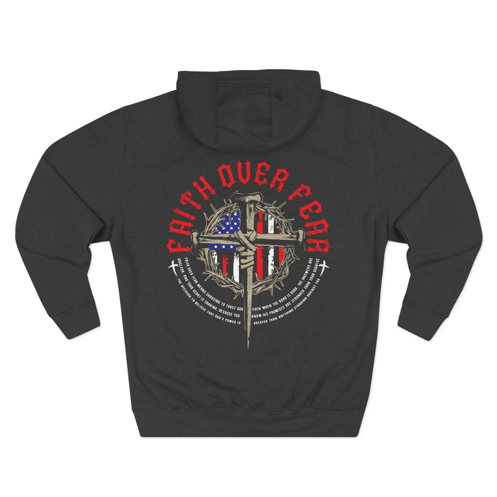 Faith Over Fear Crown of Thorns Full Color Hoodie