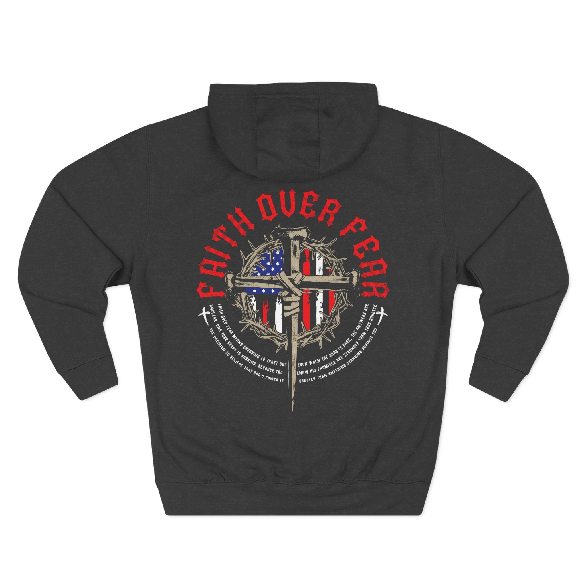 Faith Over Fear Crown of Thorns Full Color Hoodie