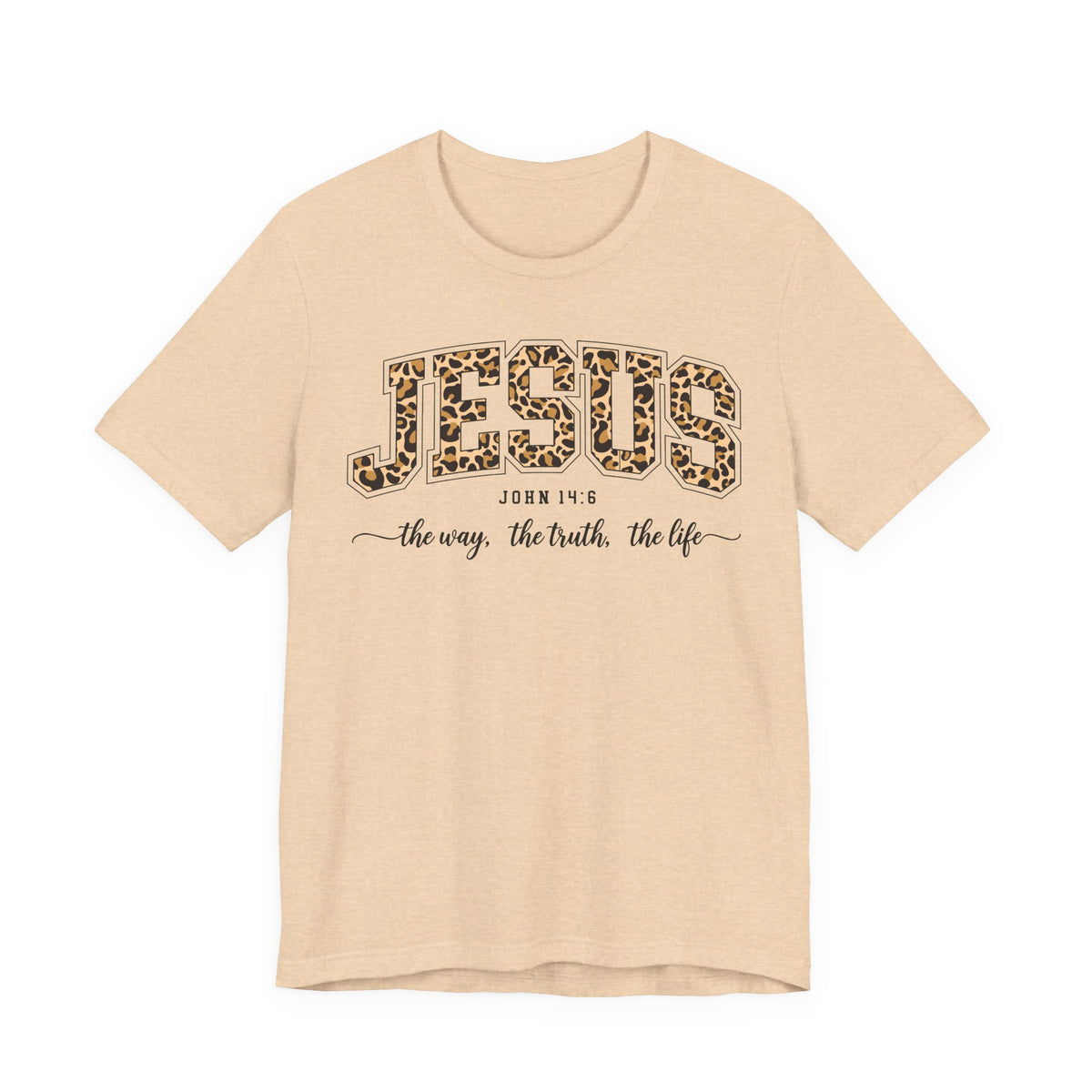 Jesus Leopard Print Premium Women's Tee