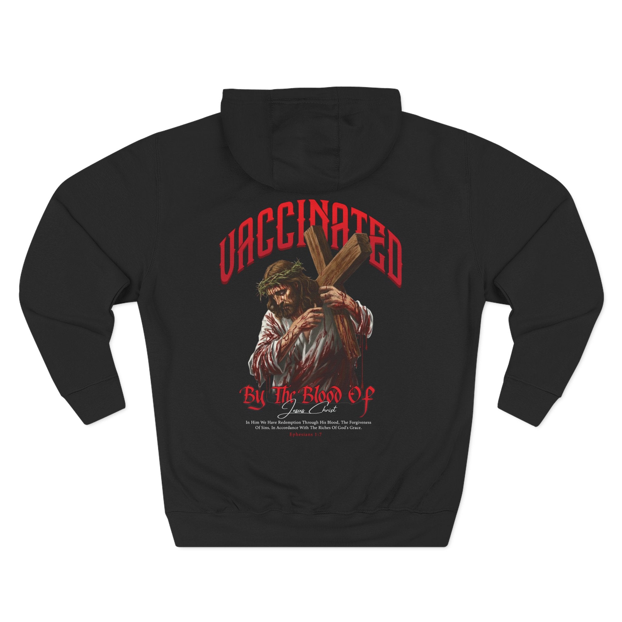 Vaccinated By The Blood of Jesus Hoodie