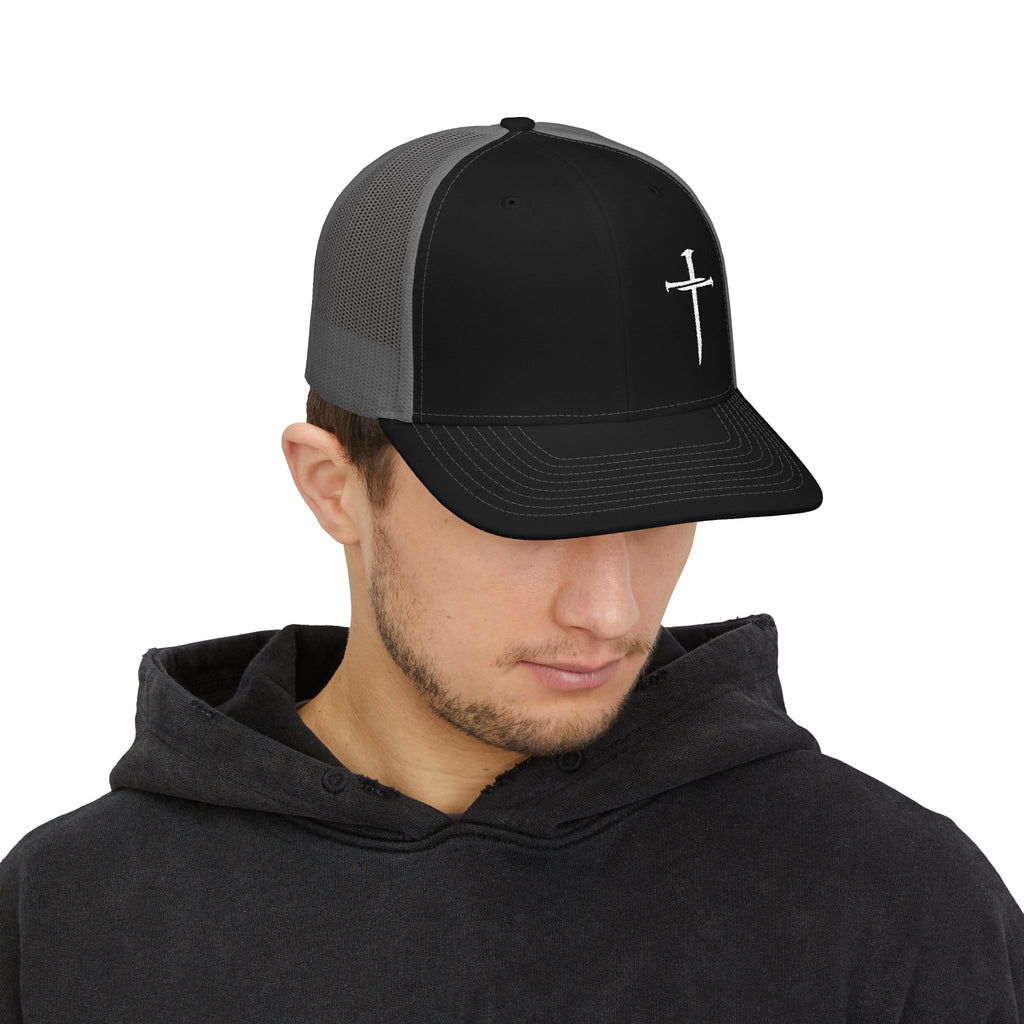 Minimalist Nail Cross Richardson Snapback Hat