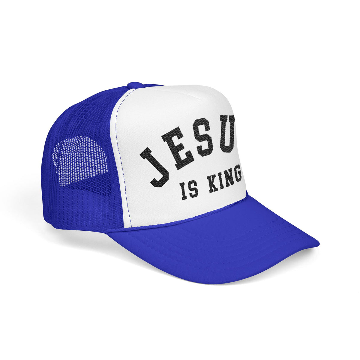 JESUS IS KING Embroidered Foam Rope Hat