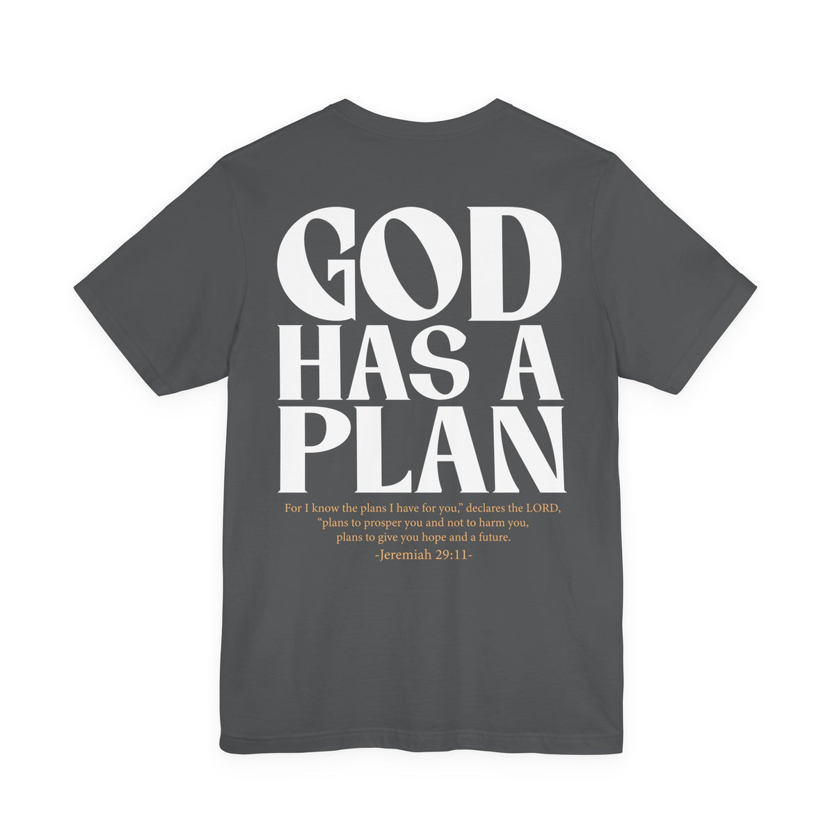 God Has a Plan Jeremiah 29:11 Front & Back Graphic T-Shirt