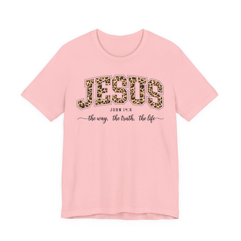 Jesus Leopard Print Premium Women's Tee