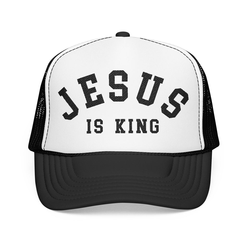 JESUS IS KING Embroidered Foam Rope Hat