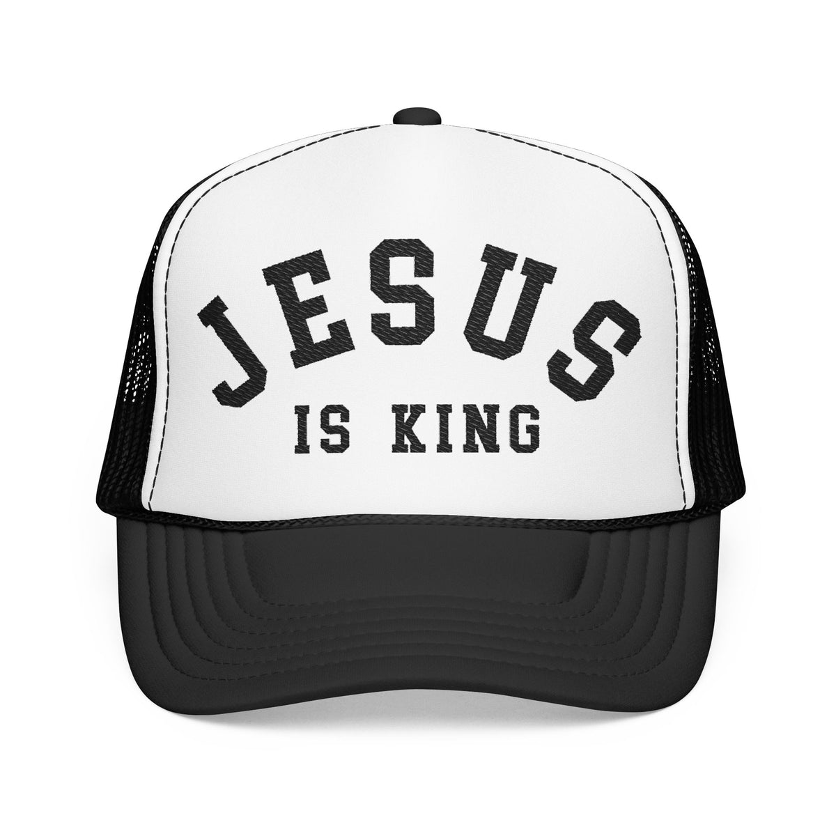 JESUS IS KING Embroidered Foam Rope Hat