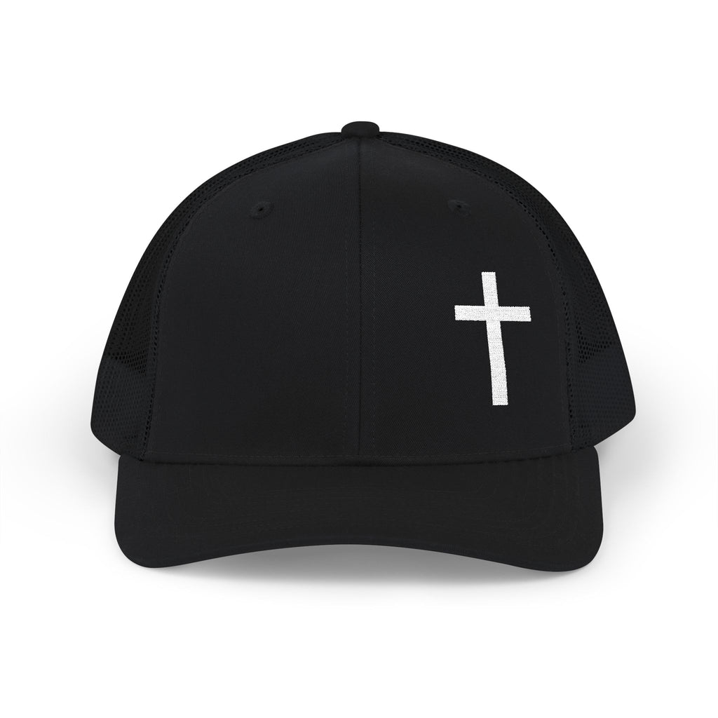 White Cross Embroidered Richardson 112 Snapback Hat