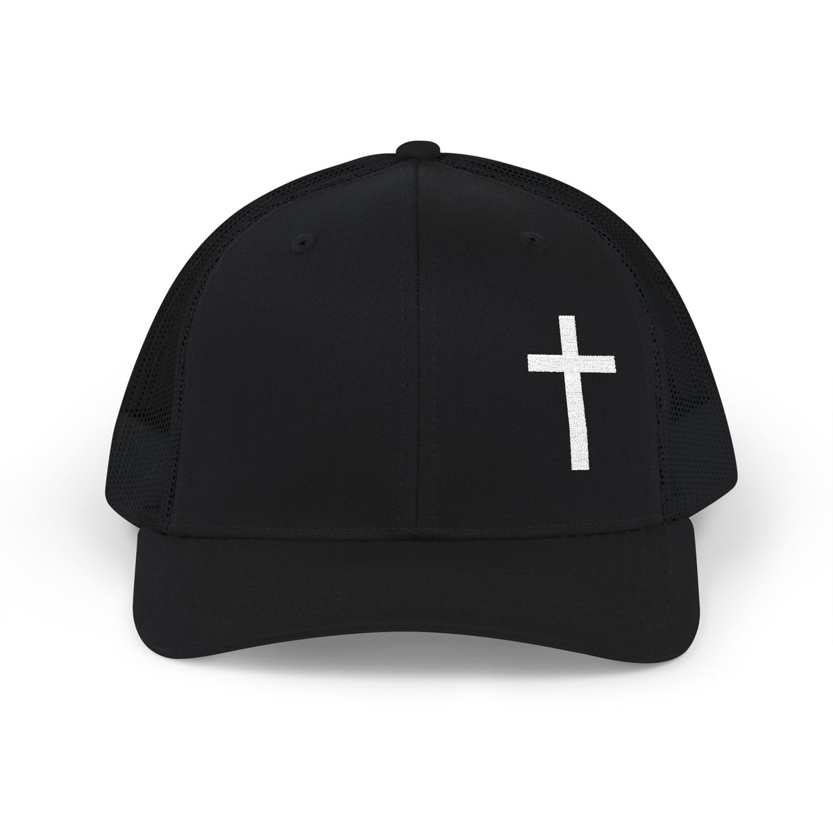 White Cross Embroidered Richardson 112 Snapback Hat