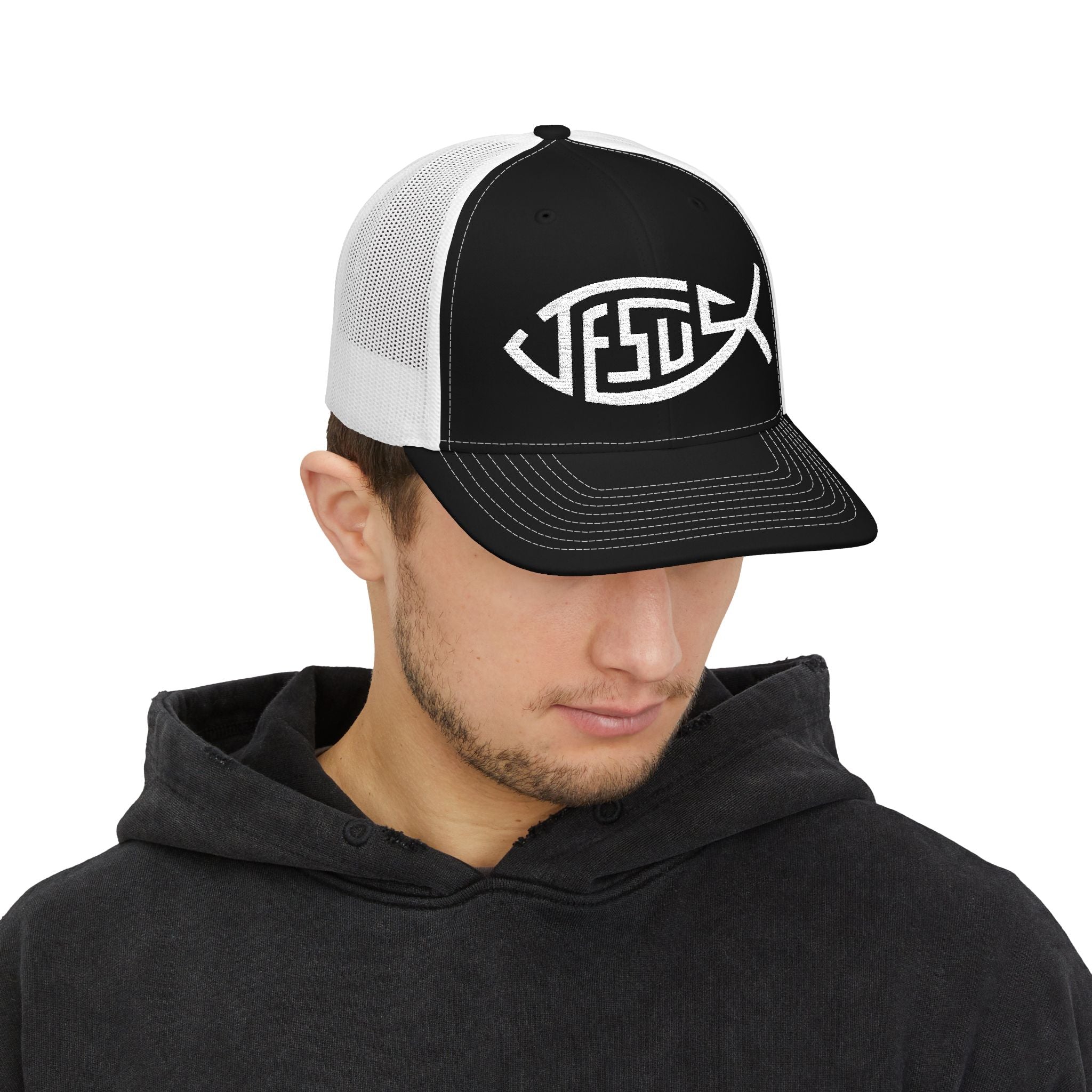 Jesus Fish Symbol Richardson 112 Premium Snapback Hat