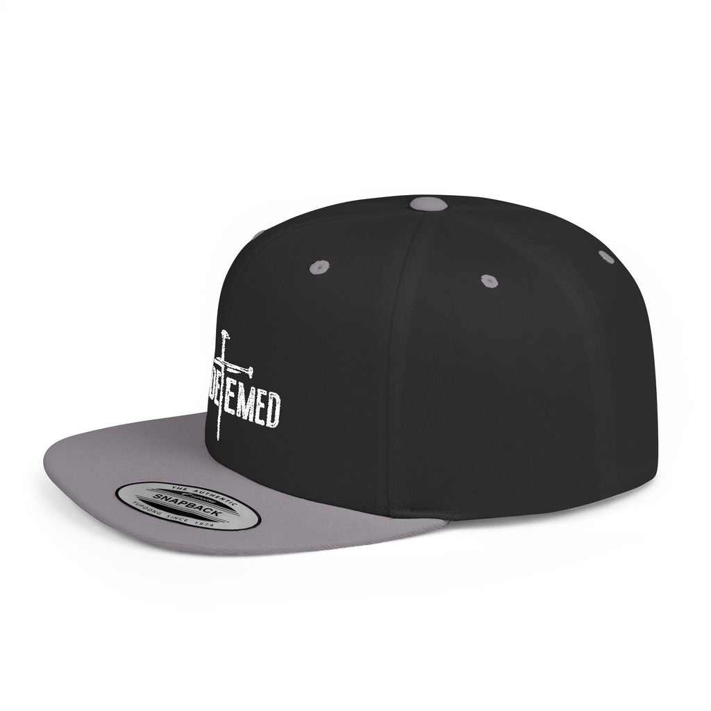 Redeemed Cross Flat Bill Snapback Hat