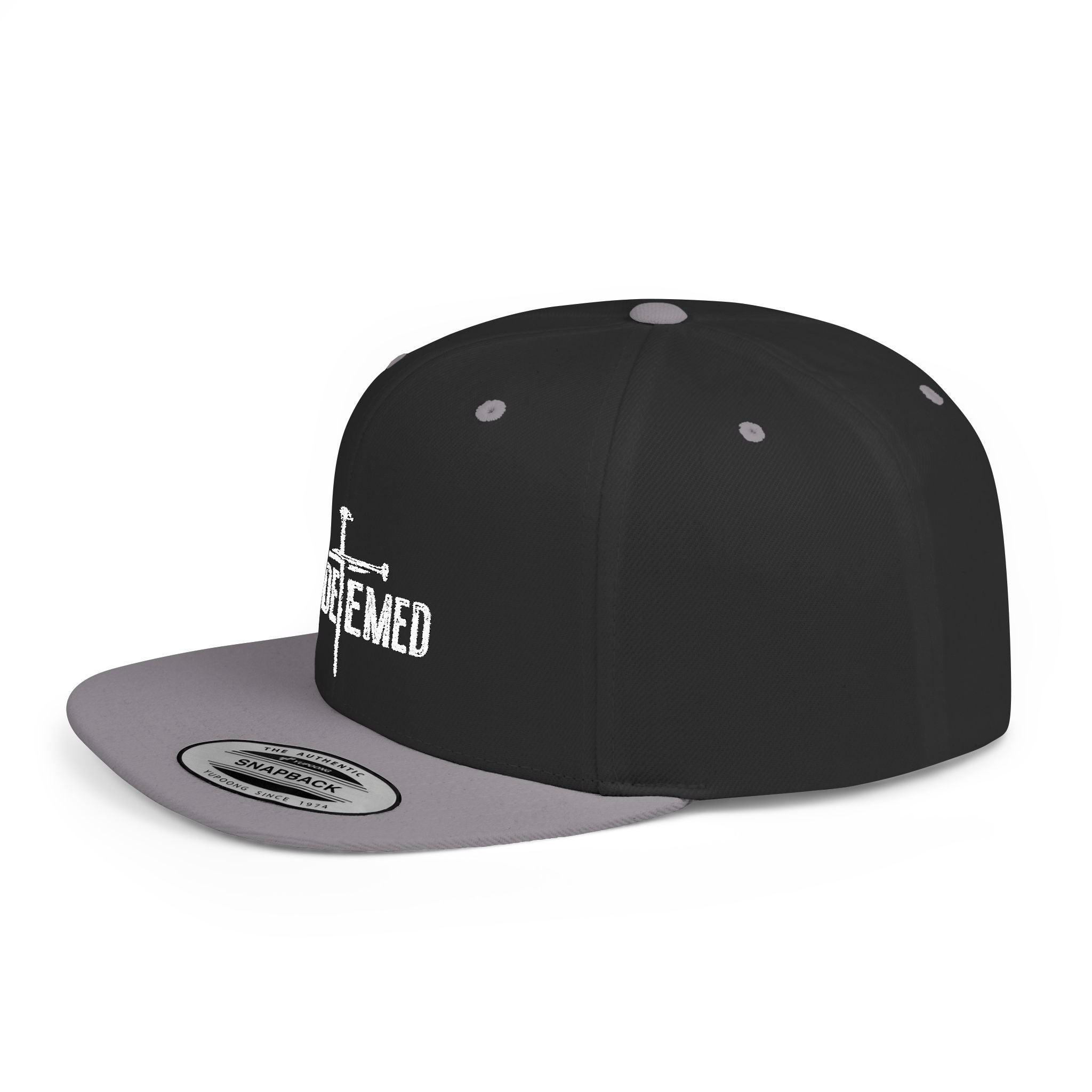 Redeemed Cross Flat Bill Snapback Hat