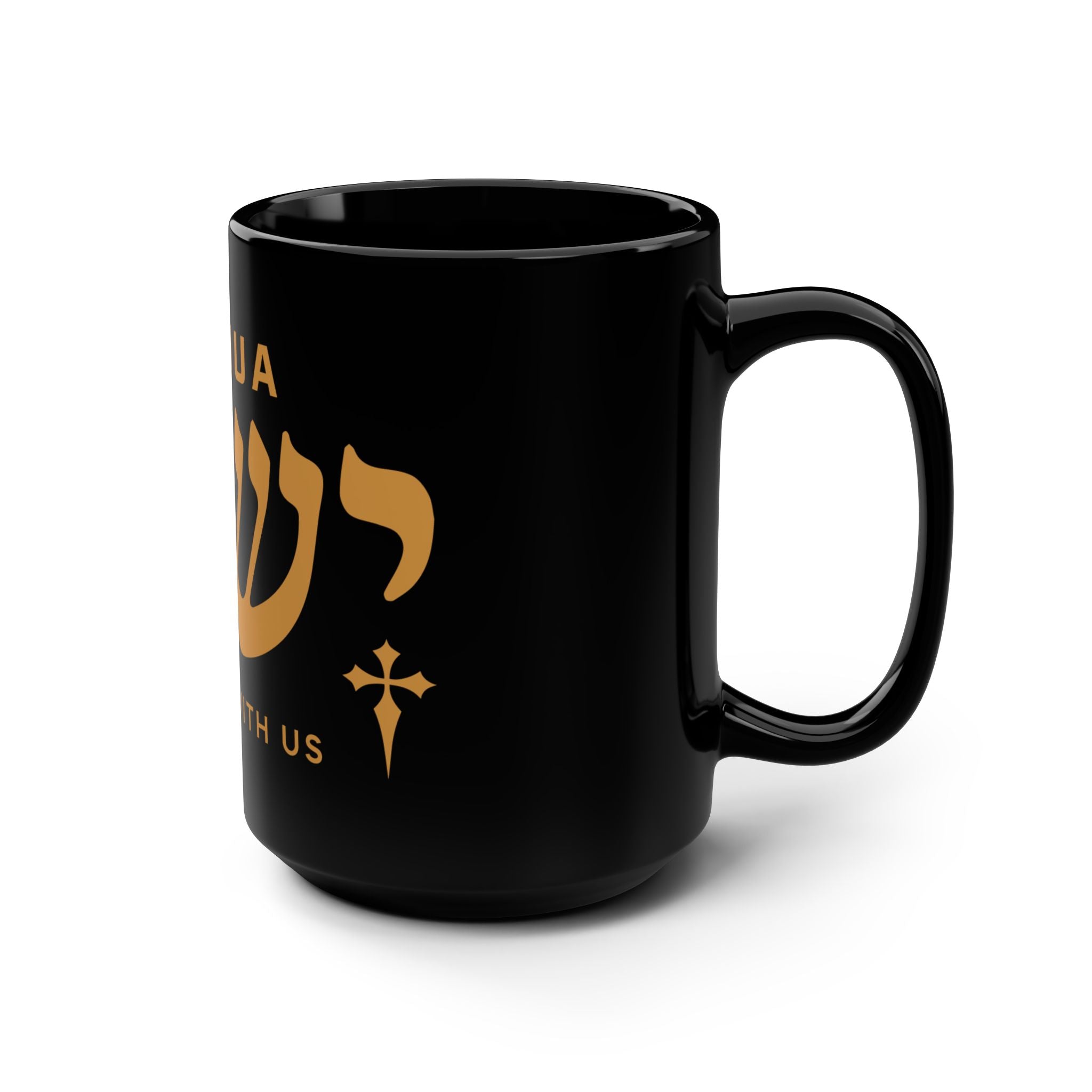 Yeshua - The Son With Us Black 15oz Coffee Mug
