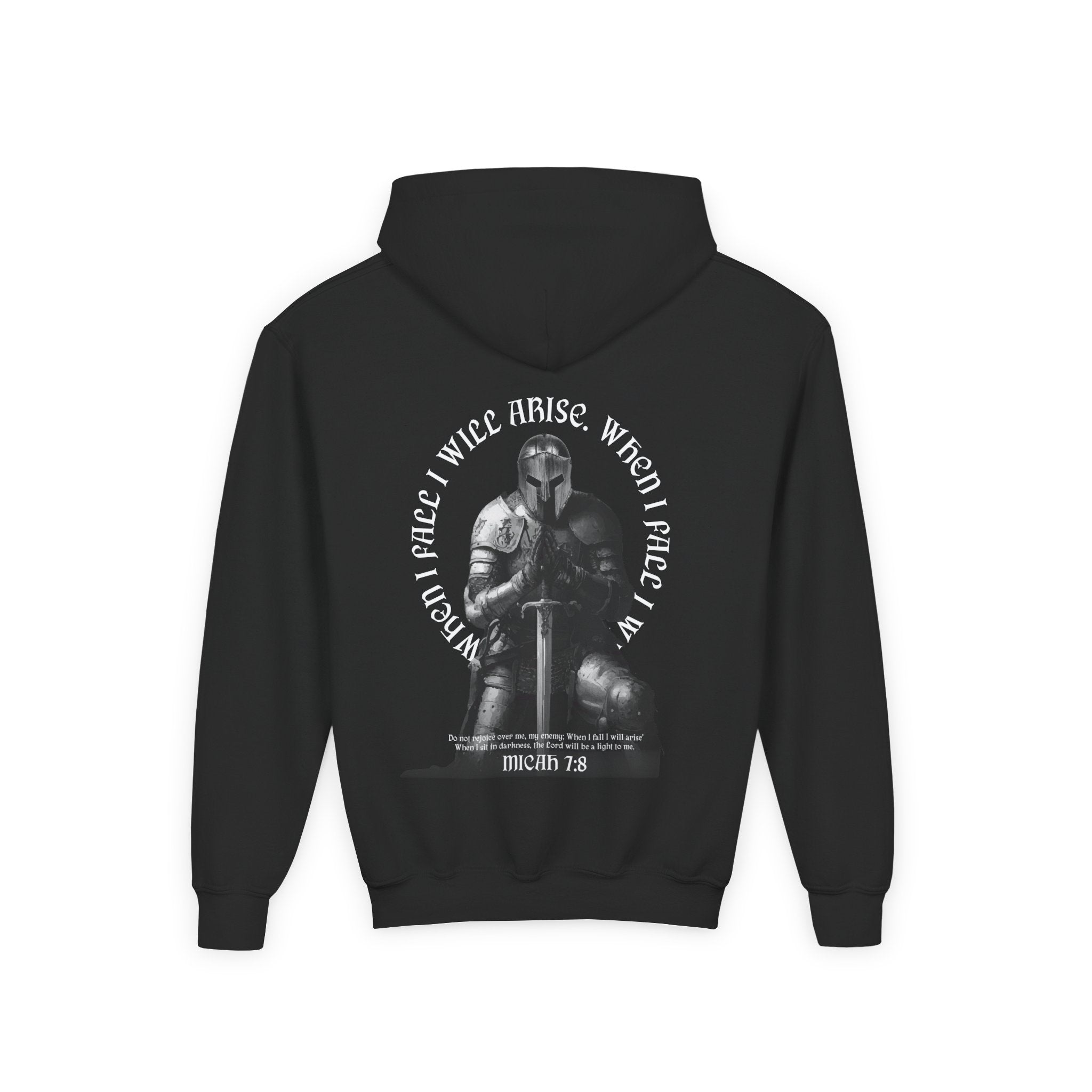 Micah 7:8 Armor of War Youth Hoodie