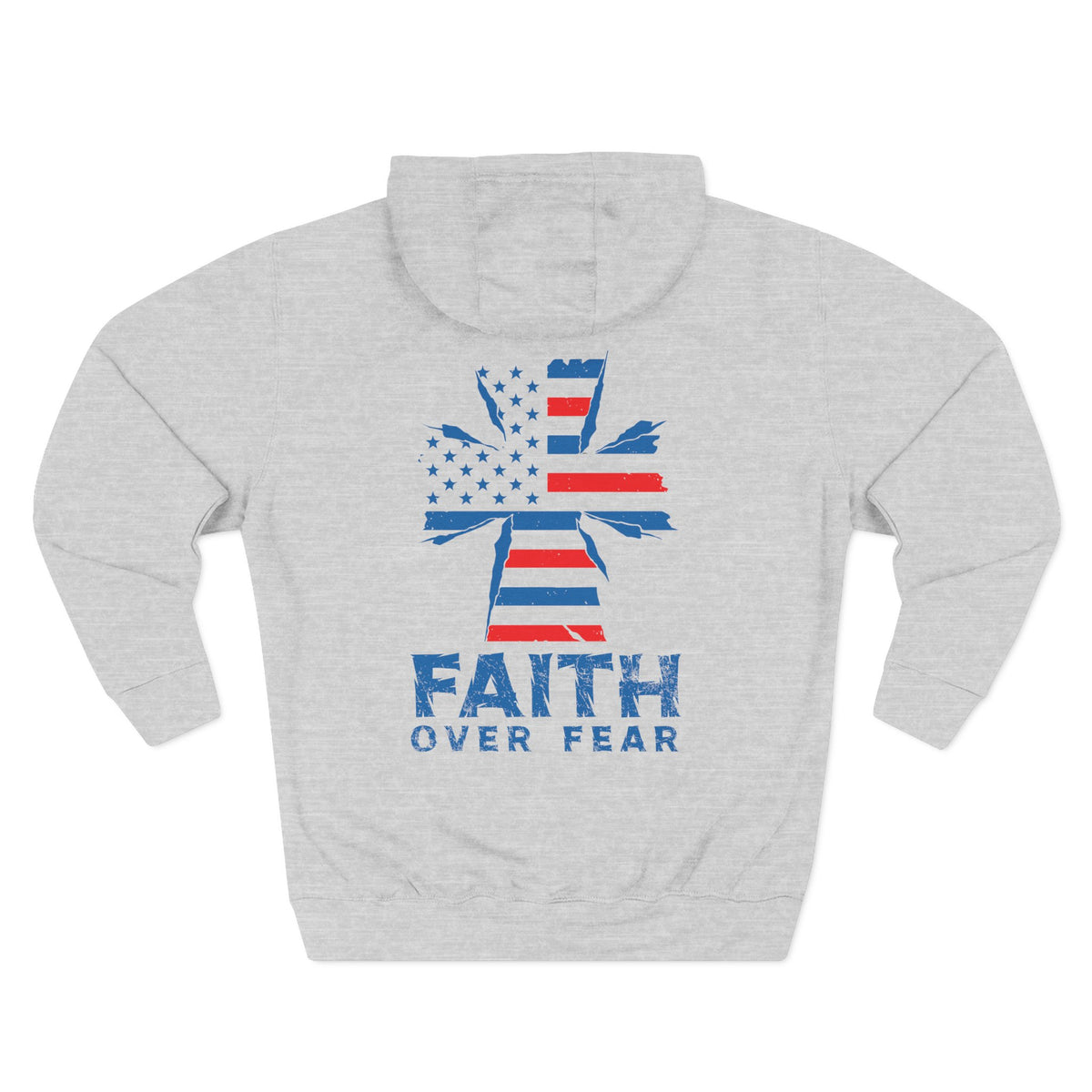 Faith Over Fear Full Color Patriotic Hoodie