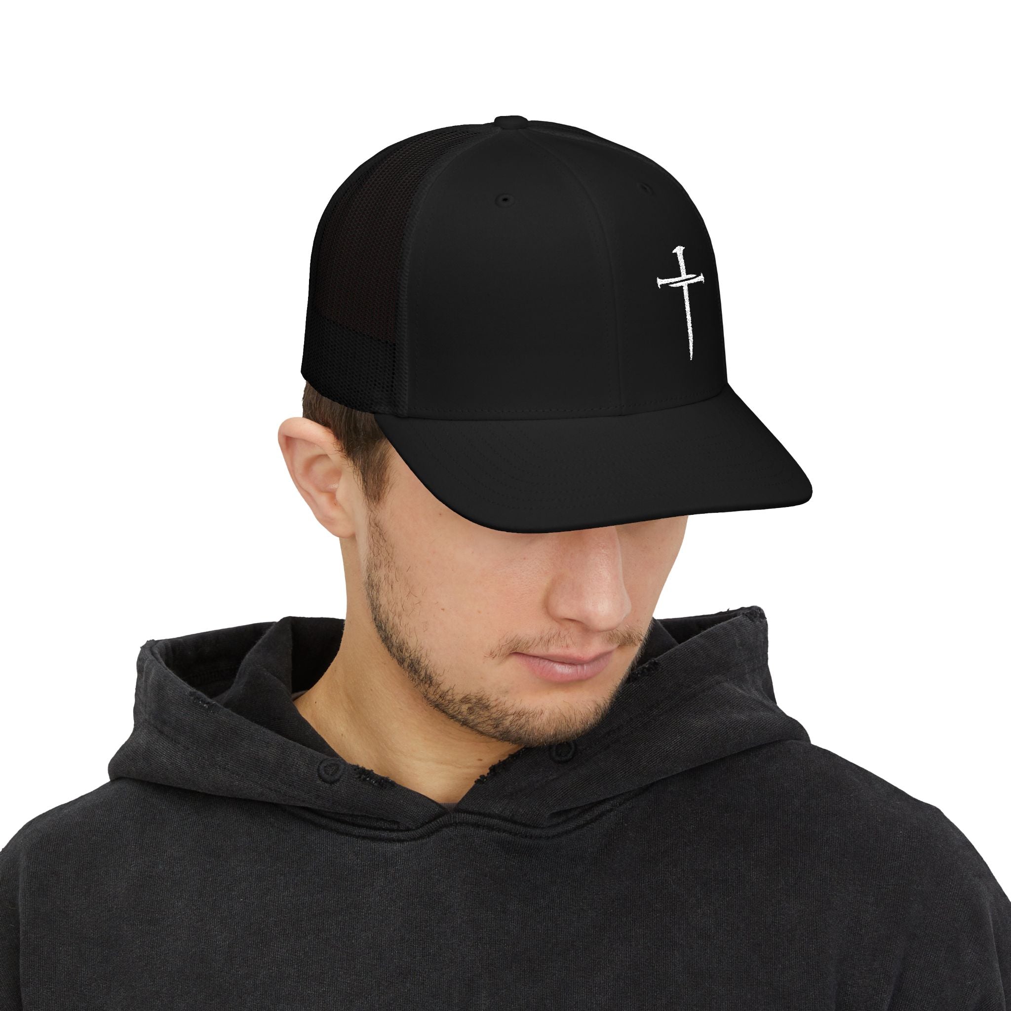 Minimalist Nail Cross Richardson Snapback Hat