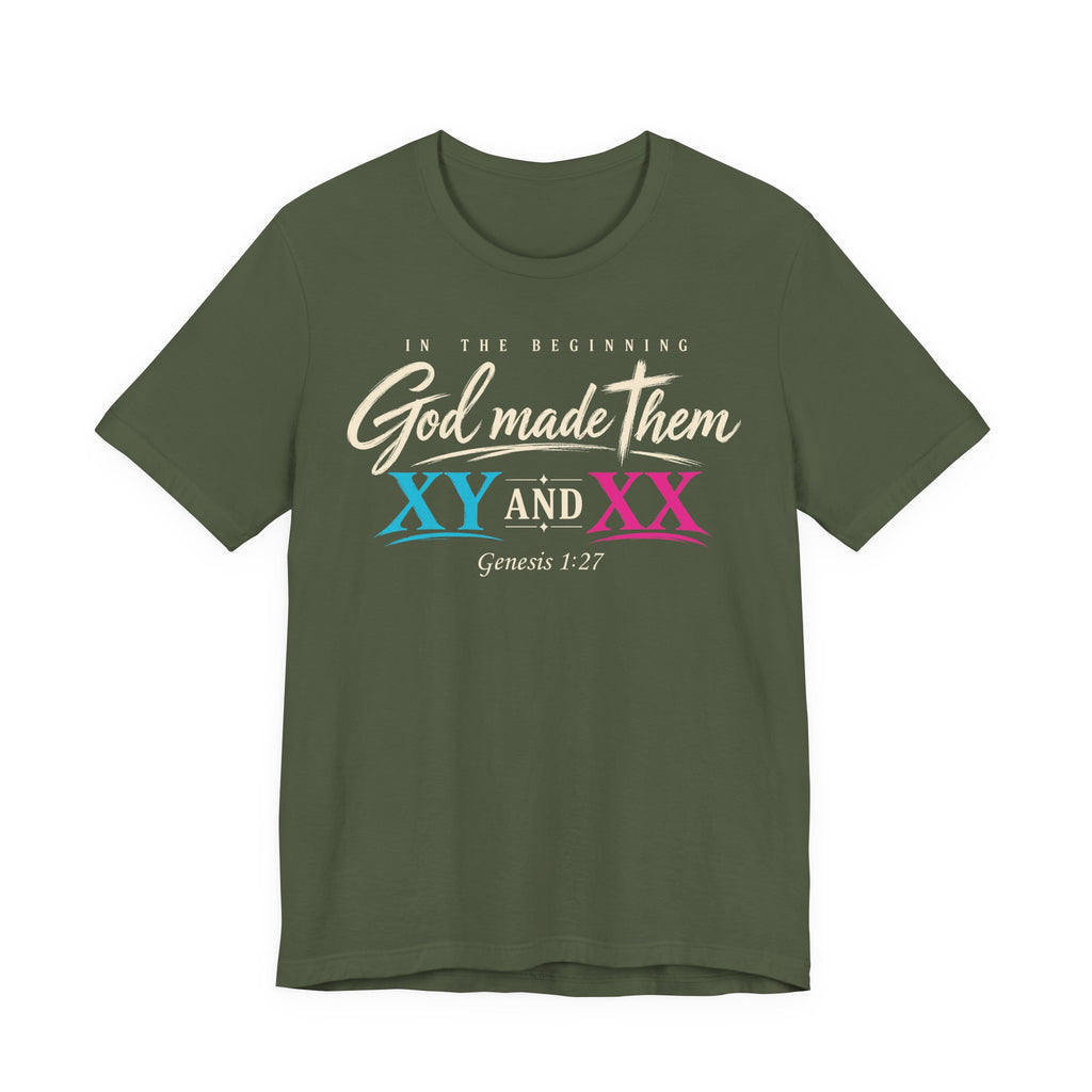 "God Made Them XY And XX" Women's T-Shirt — Genesis 1:27