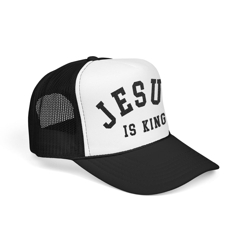 JESUS IS KING Embroidered Foam Rope Hat