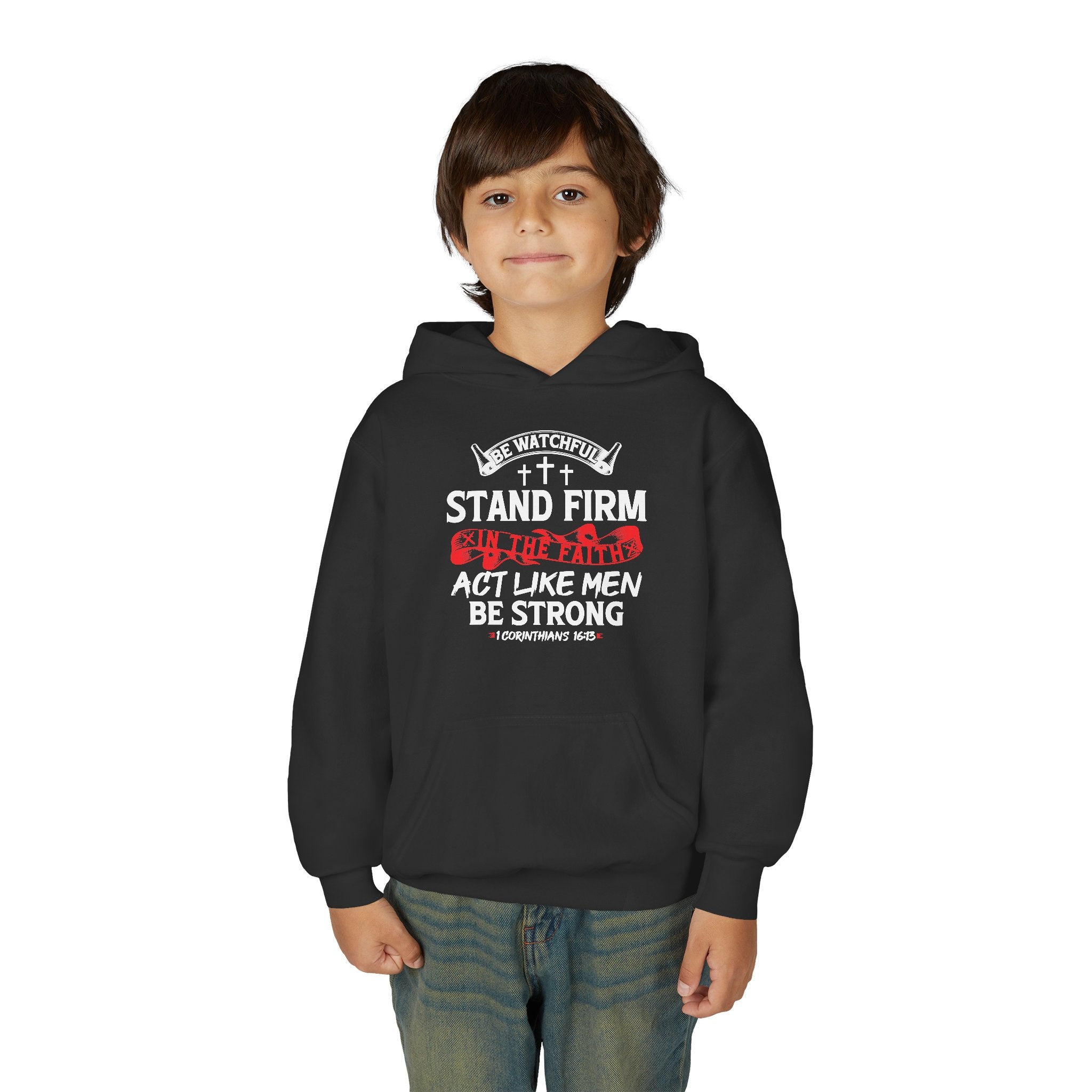 Stand Firm in the Faith Youth Hoodie