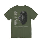 Break The Teeth of The Wicked — Psalm 3:7 Front & Back T-Shirt