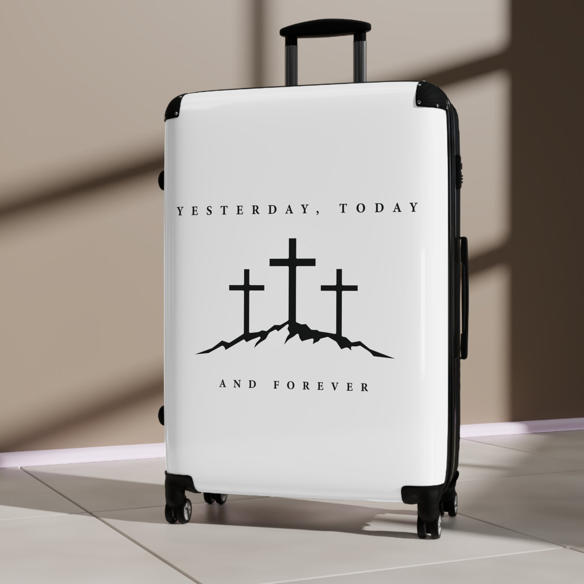 Christian Suitcase – "Yesterday, Today and Forever" Cross Travel Luggage