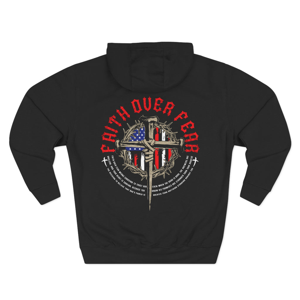 Faith Over Fear Crown of Thorns Full Color Hoodie
