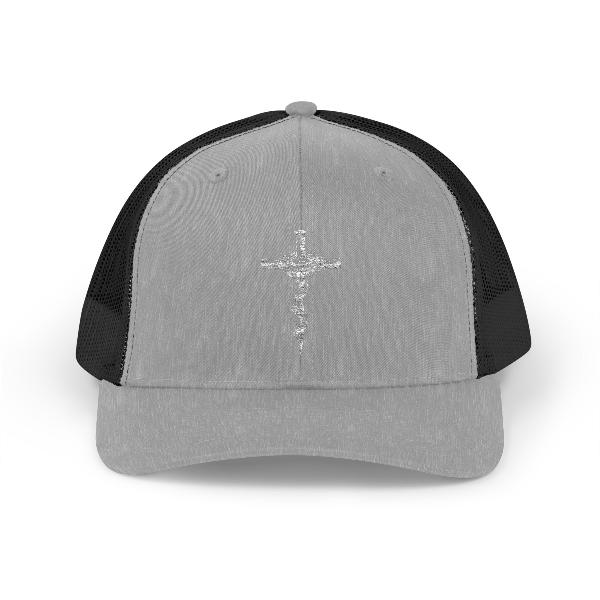 White Nail Cross Thorn Snapback Hat