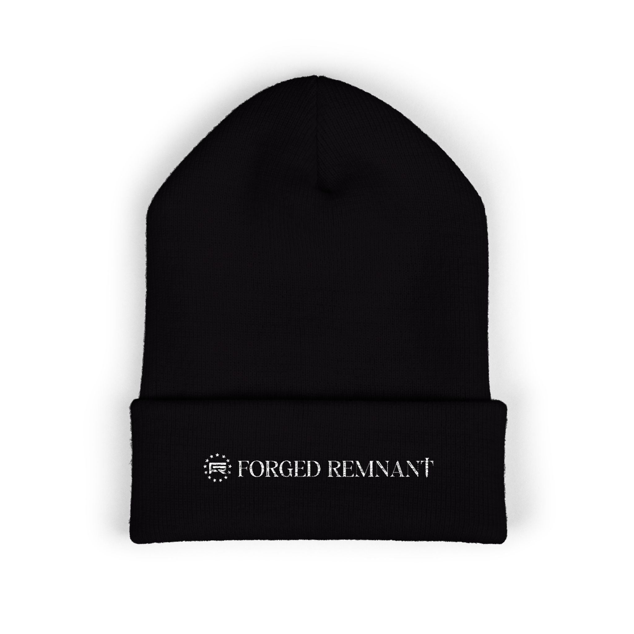 Forged Remnant Beanie — Classic Black Knit Hat
