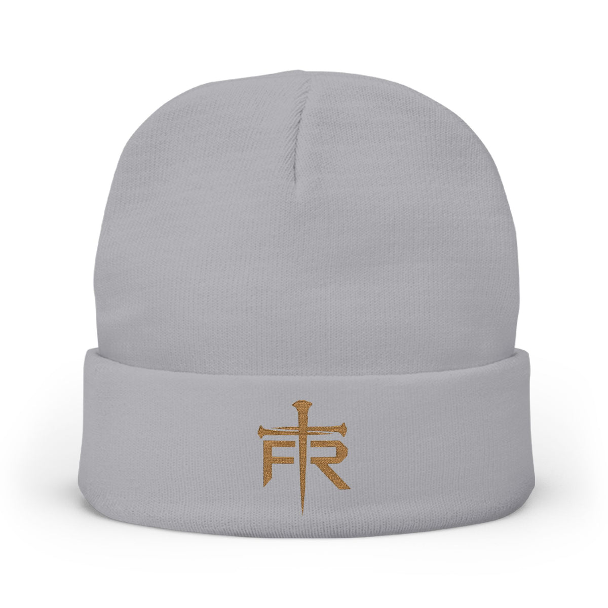Forged Remnant Nail Cross Monogram Embroidered Beanie