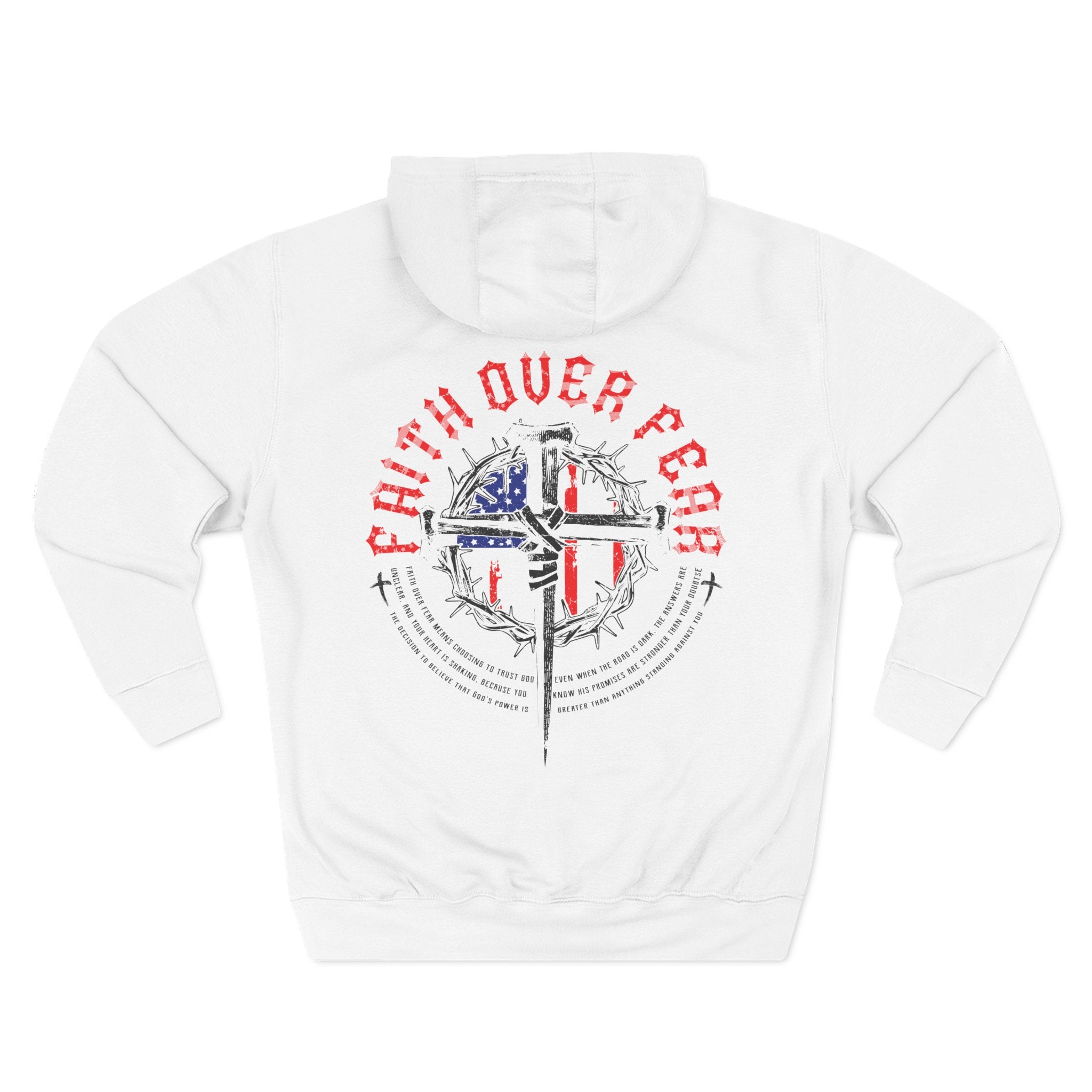 Faith Over Fear Crown of Thorns Full Color Hoodie
