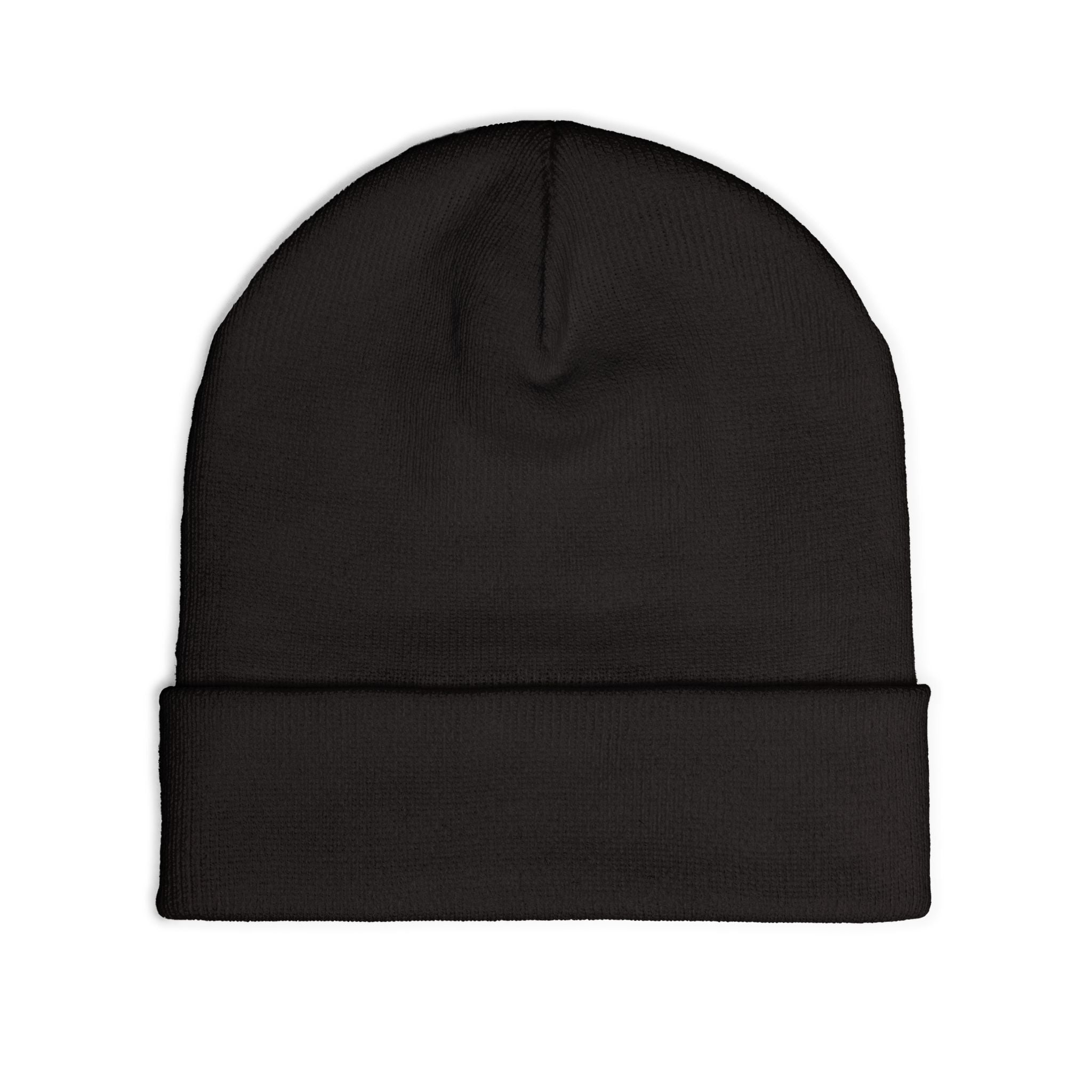 Embroidered Cross Knit Beanie