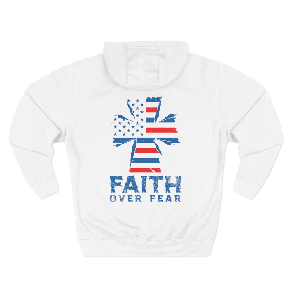 Faith Over Fear Full Color Patriotic Hoodie