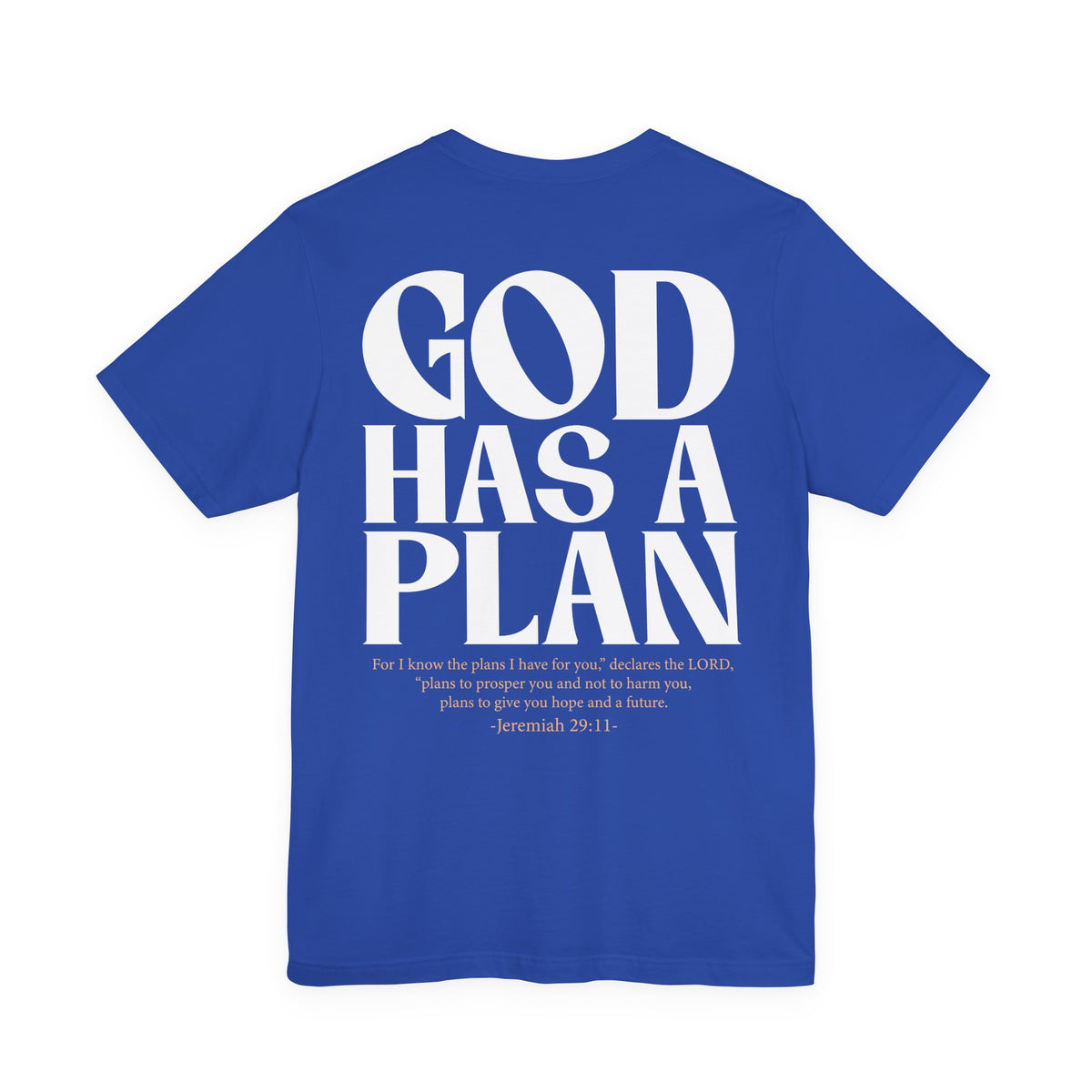 God Has a Plan Jeremiah 29:11 Front & Back Graphic T-Shirt