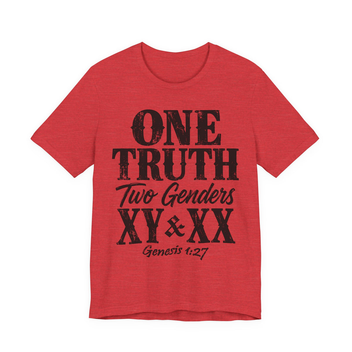 One Truth, Two Genders T-Shirt — Genesis 1:27