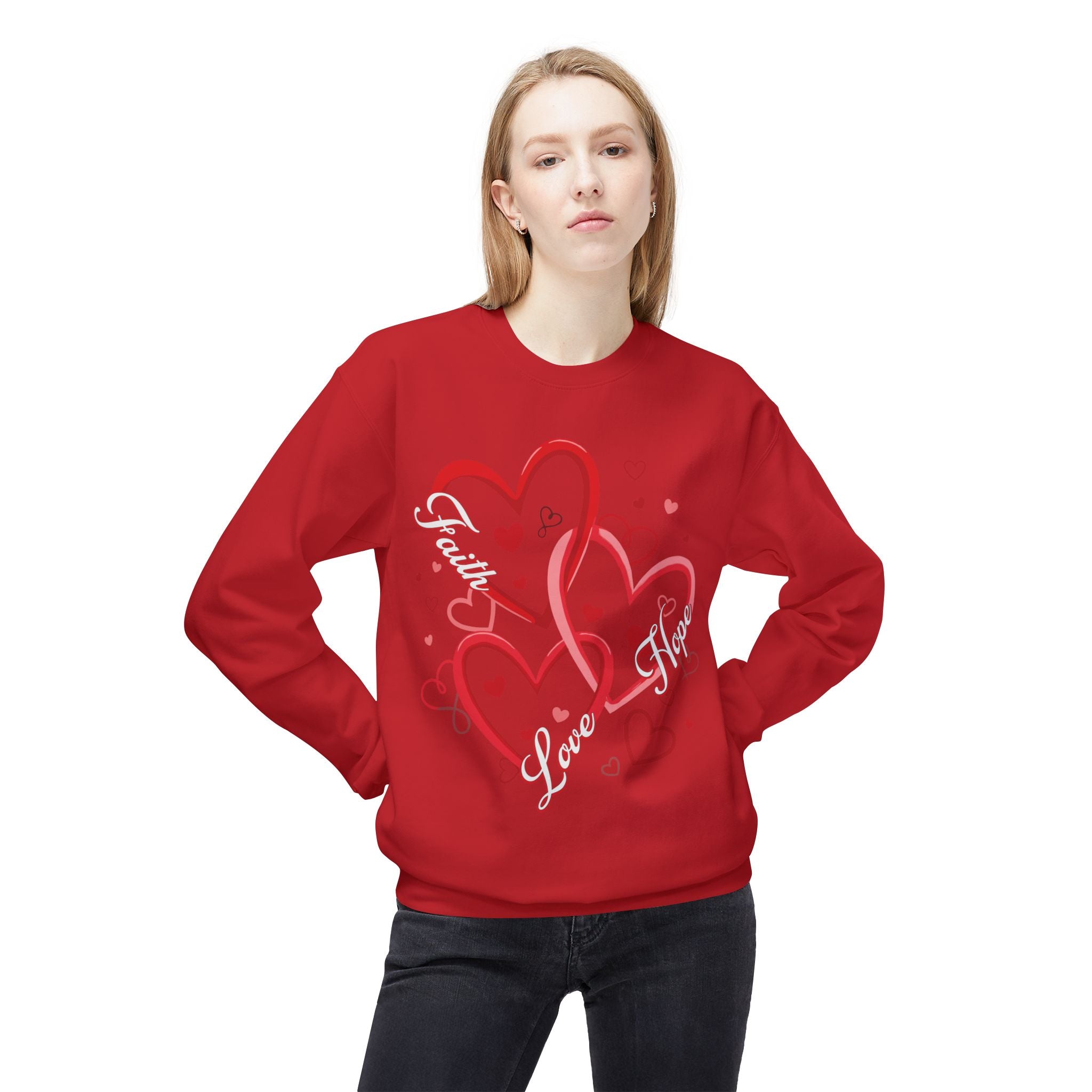 Faith, Hope, & Love Valentine's Day Sweatshirt