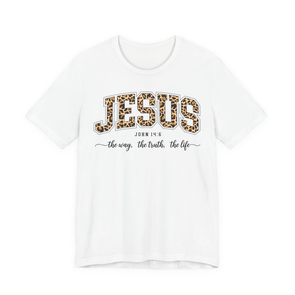 Jesus Leopard Print Premium Women's Tee