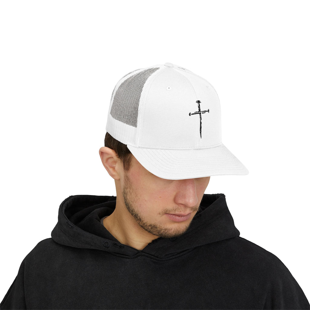 Nail Cross Snapback Trucker Hat