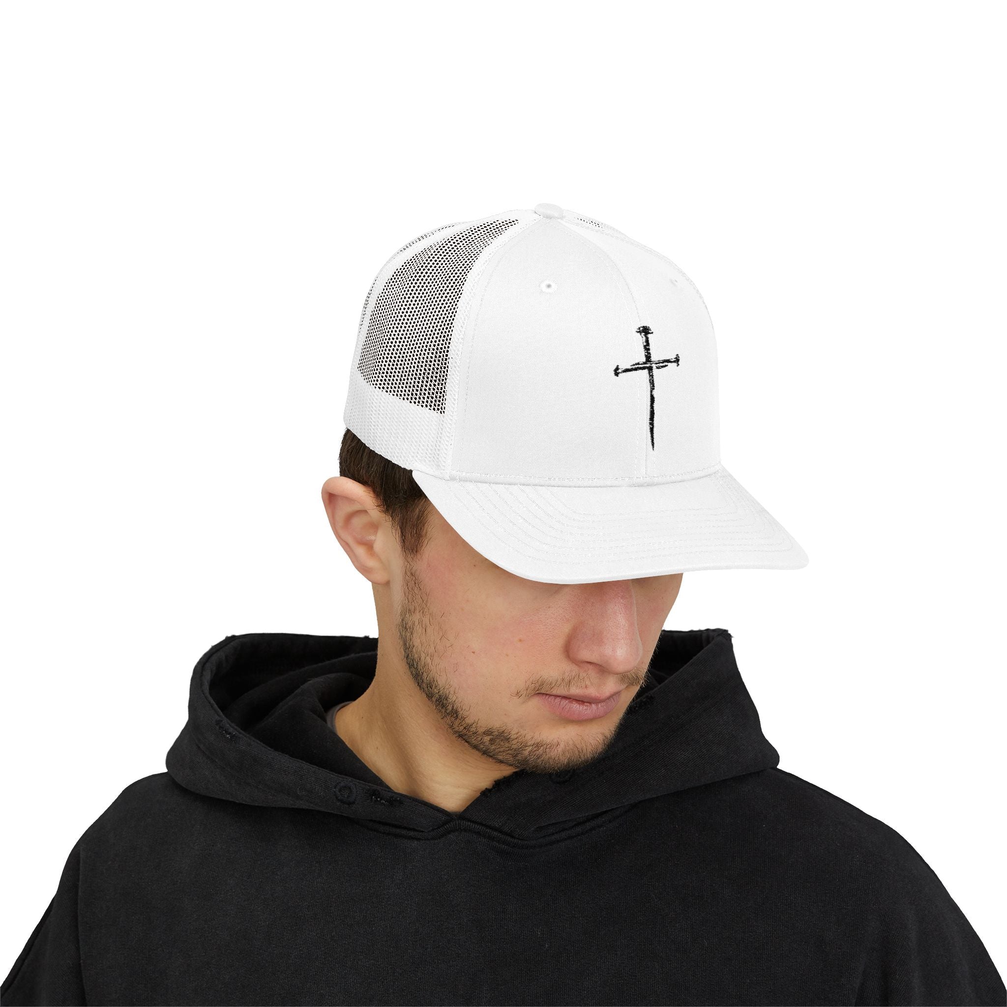 Nail Cross Snapback Trucker Hat