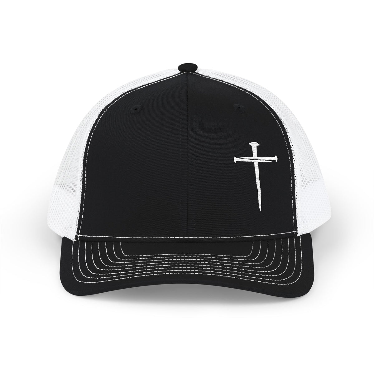 Nail Cross Embroidered Richardson 112 Snapback Hat