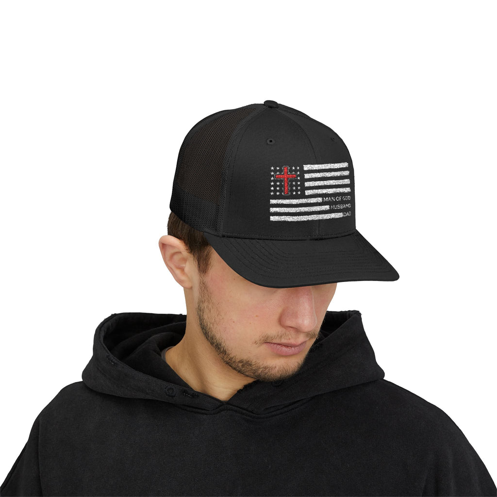 Man of God, Husband, Dad Snapback Hat