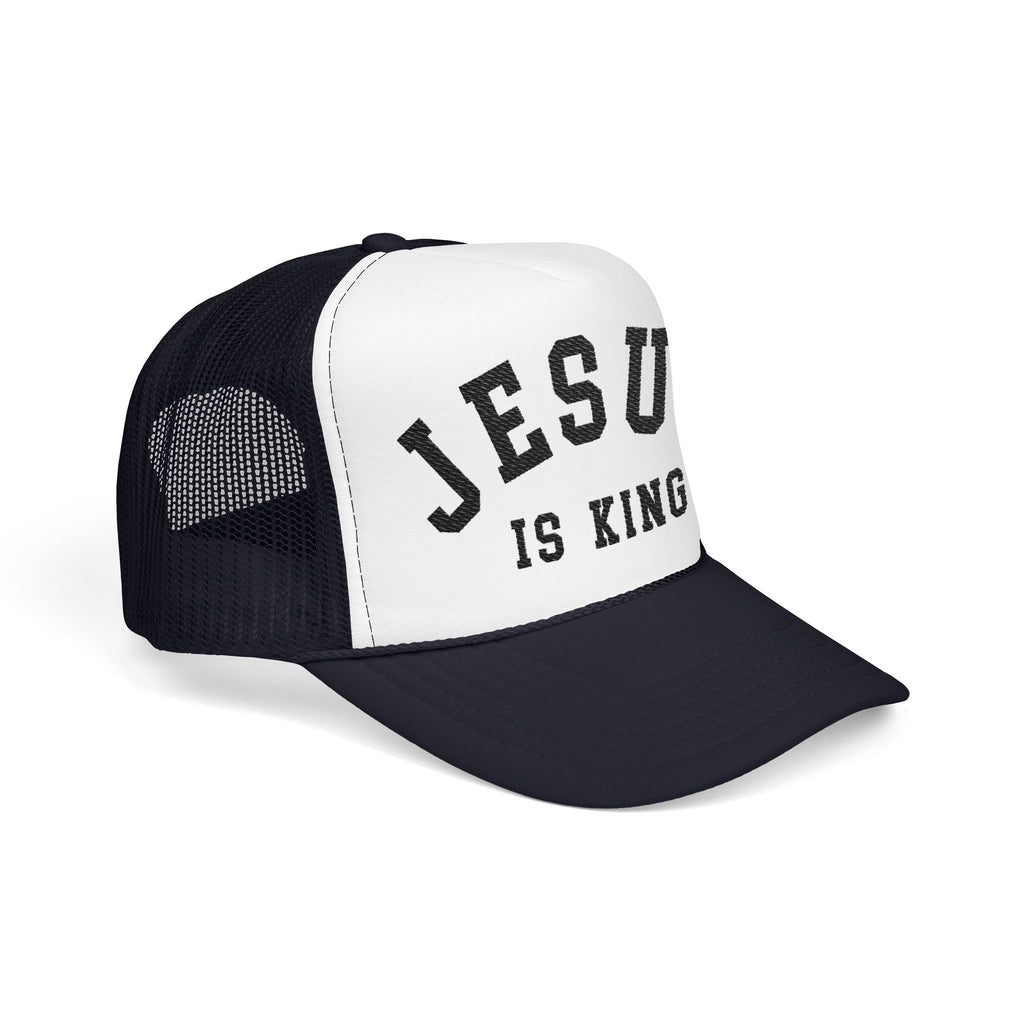 JESUS IS KING Embroidered Foam Rope Hat