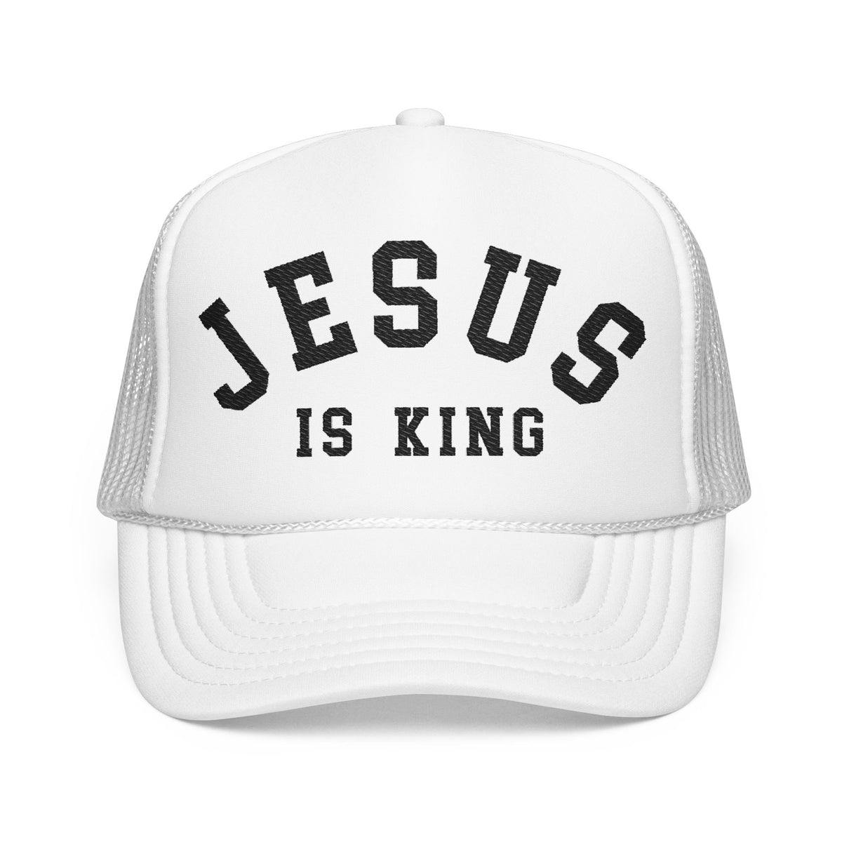 JESUS IS KING Embroidered Foam Rope Hat