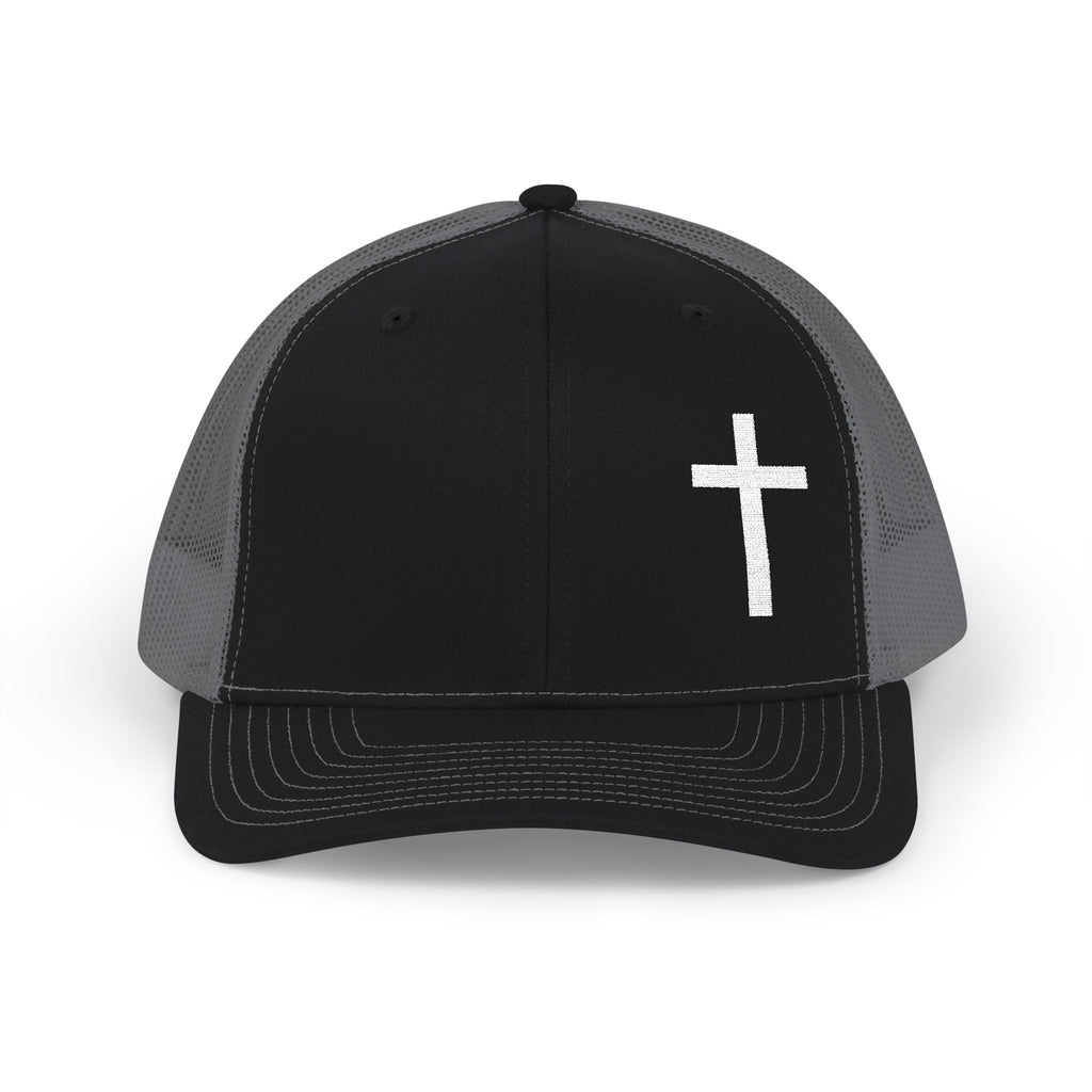 White Cross Embroidered Richardson 112 Snapback Hat