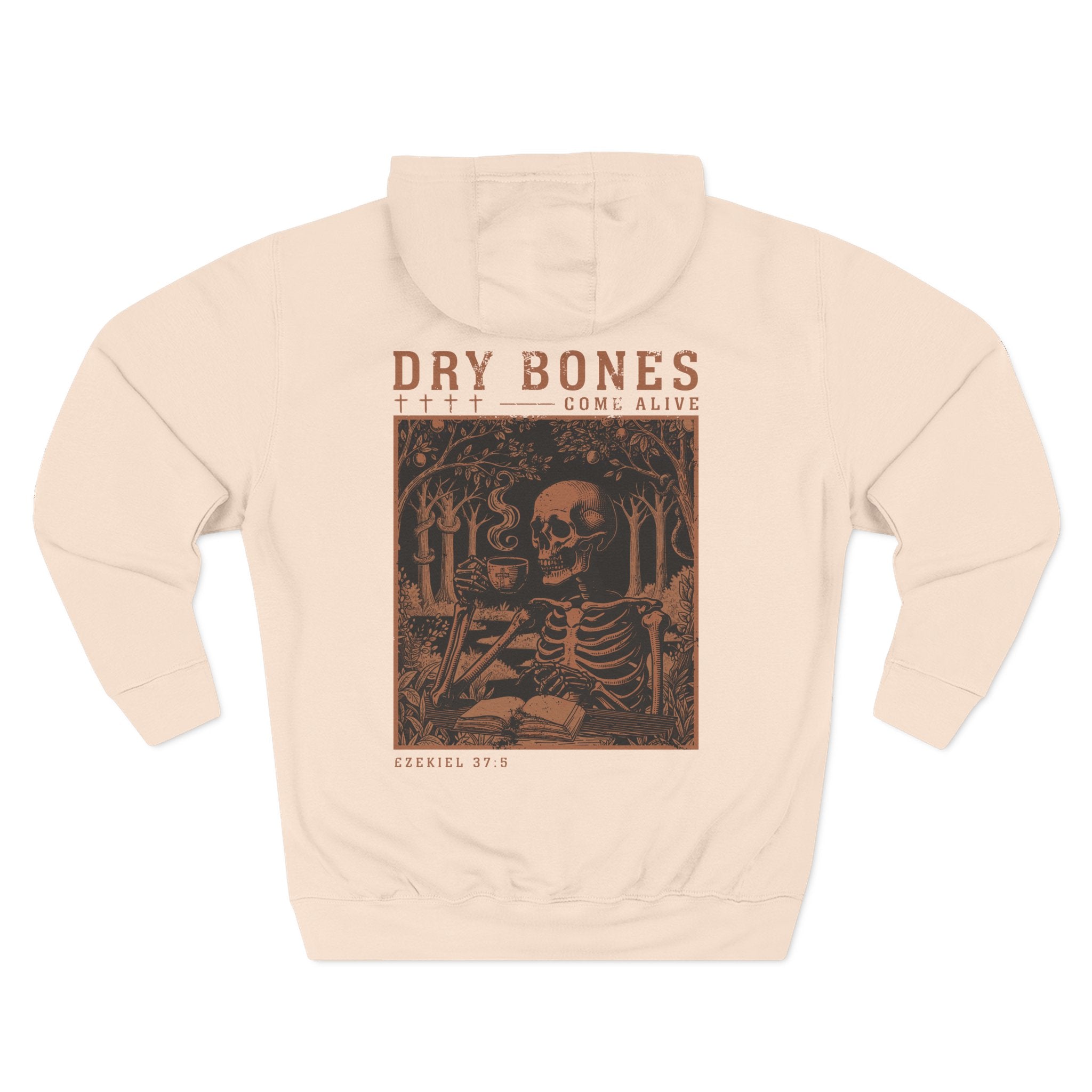 Dry Bones Come Alive Premium Vintage Gold Hoodie
