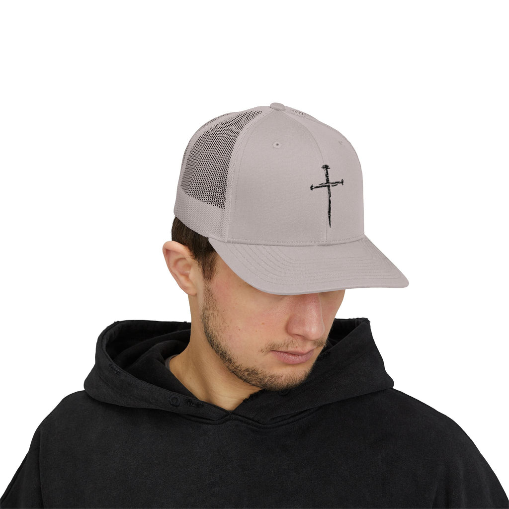 Nail Cross Snapback Trucker Hat