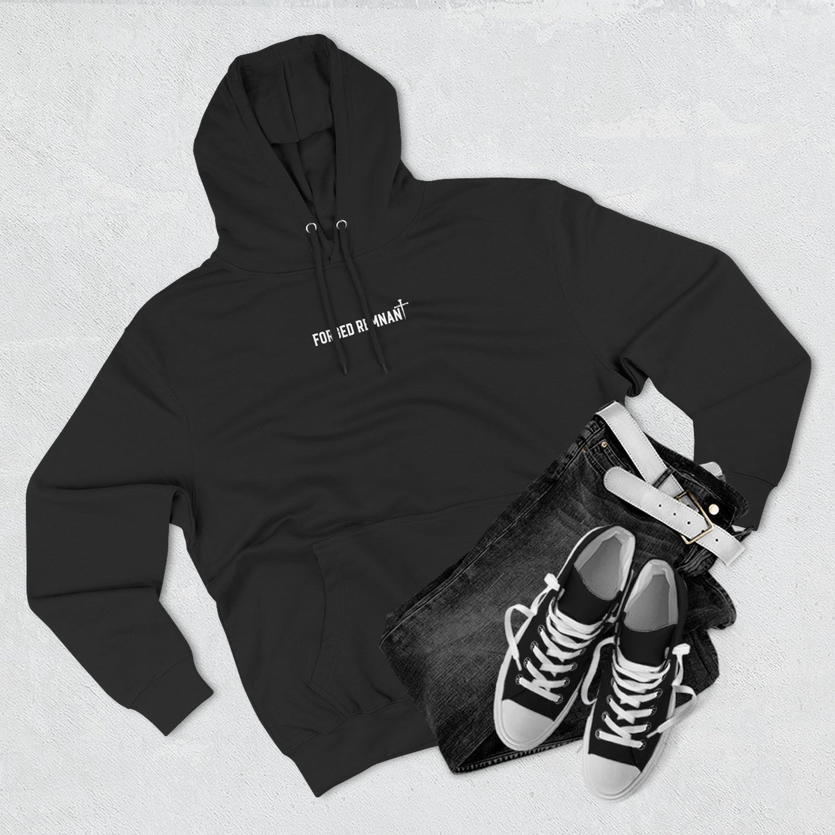 Faith Over Fear Distressed Flag Full Color Hoodie