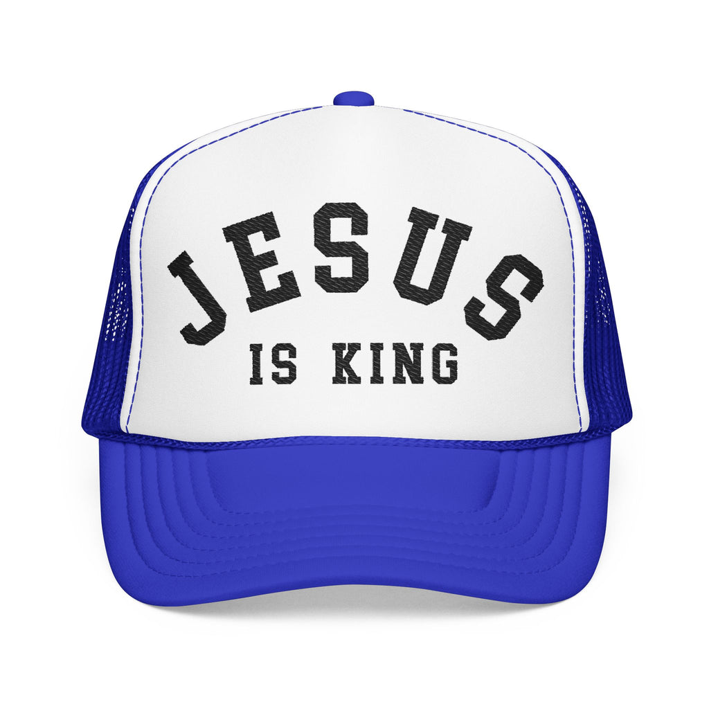 JESUS IS KING Embroidered Foam Rope Hat