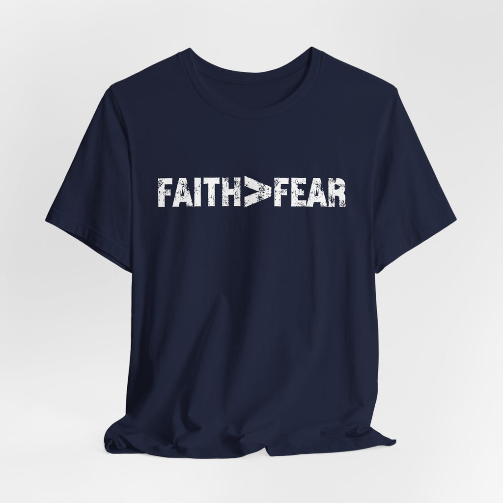 Faith > Fear Men's T‑Shirt